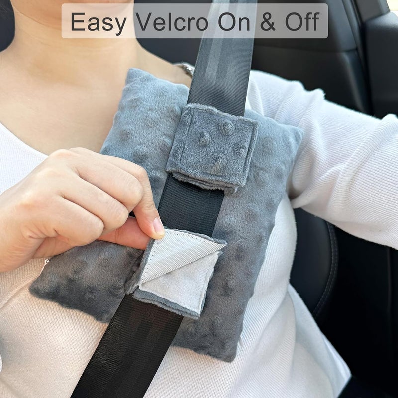 HapiPoppy Port Pillows Chemo Port Pillow for Seatbelt Chest Protector Chemo Patients Pacemaker Heart Surgery Recovery Support Cushion Gifts Women Minky Dot Dark Gray - Image 2